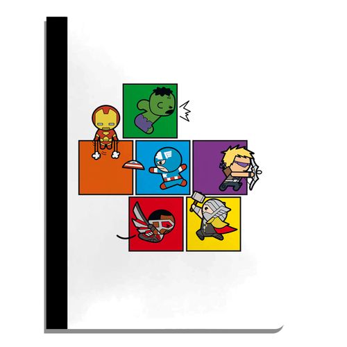 Cuaderno Guardianes Avenger Cosido Pasta Rayas - 100 Hojas