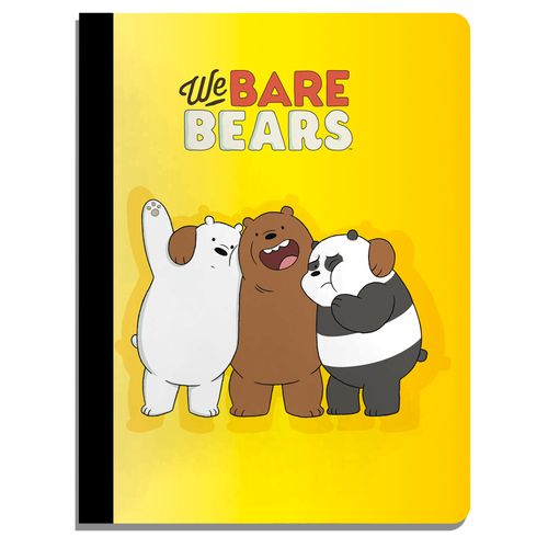 Cuaderno Bare Bears Cosido Pasta Rayas - 100 Hojas