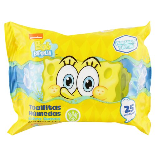 Toallitas Húmedas Gelatti Bob Esponja 25 unidades