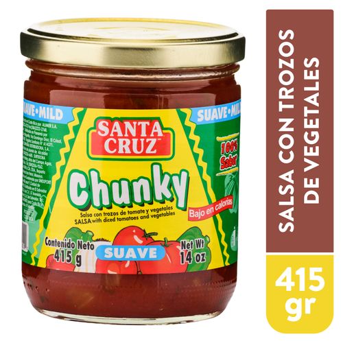 Salsa Santa Cruz chunky picante suave y libre de gluten - 415 g