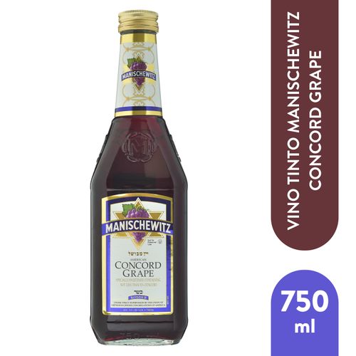 Vino tinto Manischewitz de uva botella de vidrio - 750 ml