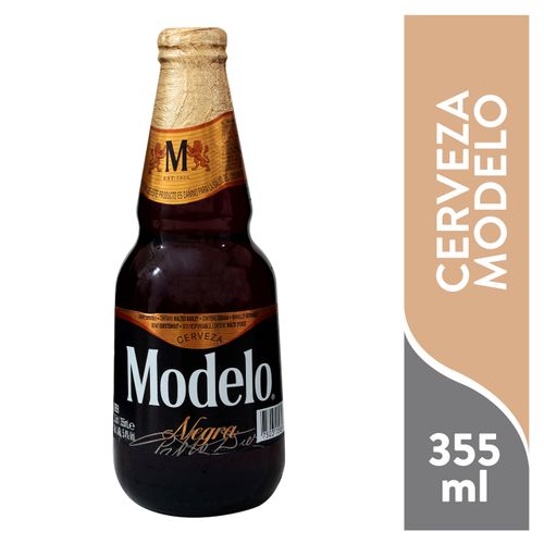 Cerveza Modelo negra botella de vidrio - 355 ml