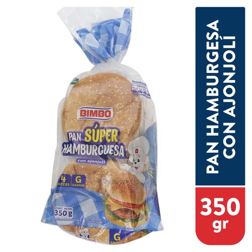 Pan Bimbo Hamburguesa Big 4 Unidades -350gr