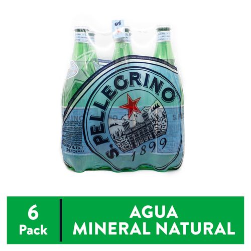 6 Pack Agua San Pellegrino Carbonatada - 6000ml