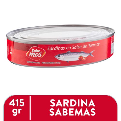 Sardina Sabemas Salsa Tomate Lata Ovalada - 415gr