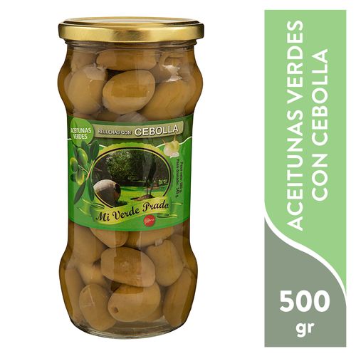 Aceitunas verdes Mi Verde Prado rellenas con cebolla - 580 g