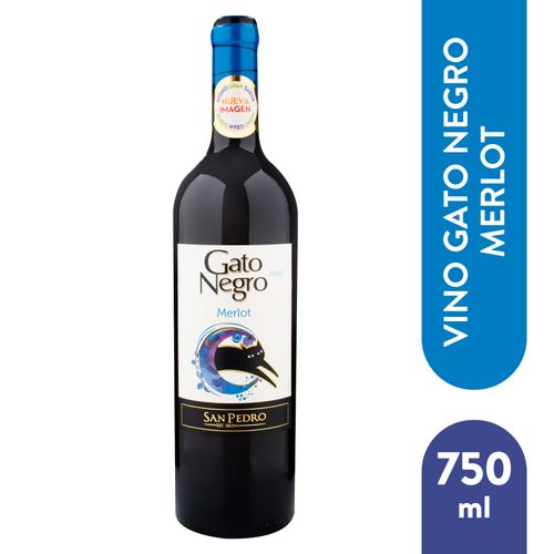 Vino tinto Gato Negro merlot - 750 ml