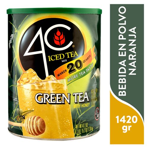 Bebida en polvo 4C  iced tea mix té verde con miel - 1.34 kg