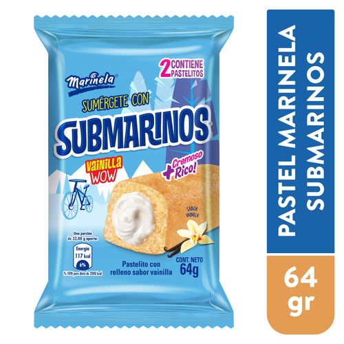 Pastel Marinela submarino vainilla - 64 g