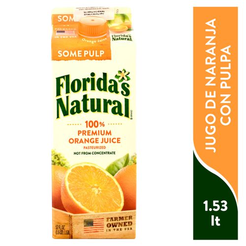 Jugo Florida's Natural Naranja Some Pulp - 1.53 L