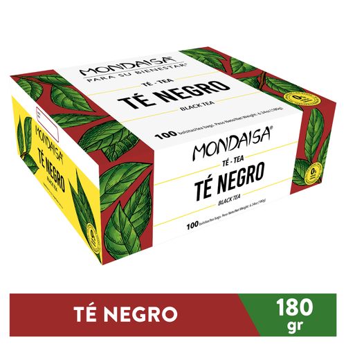 Té Mondaisa Negro Natural 100 uds -180 g