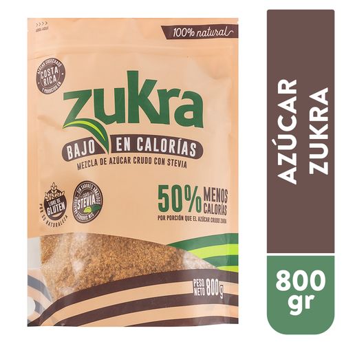 Azúcar Crudo Zukra Especial Con Stevia - 800g