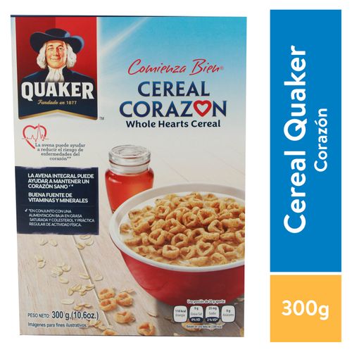 Cereal Quaker Avena Corazón - 300gr