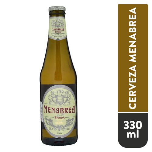 Cerveza Menabrea bionda botella  de vidrio- 330ml