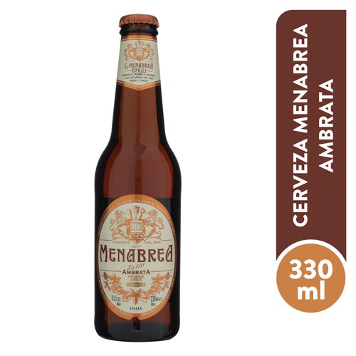 Cerveza Menabrea amrata en botella - 330 ml