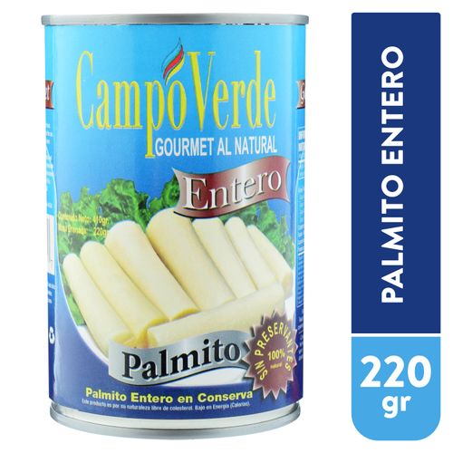 Palmito Campo Verde Entero Lata - 220gr