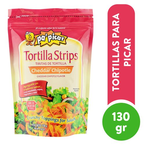 Tortilla P'picar Strips Cheddar - 130 g