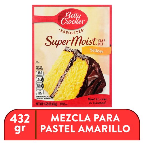 Pastel Betty Crocker Amarillo Super Moist - 432 g