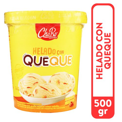 Helado Charo vainilla queque caramelo - 499 g