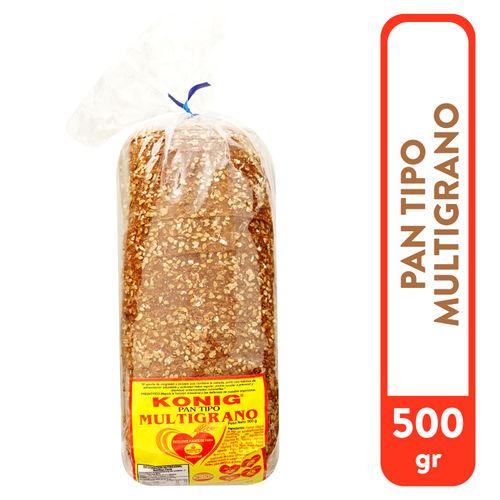Pan Konig Cuadrado Tipo Multigrano - 500 g