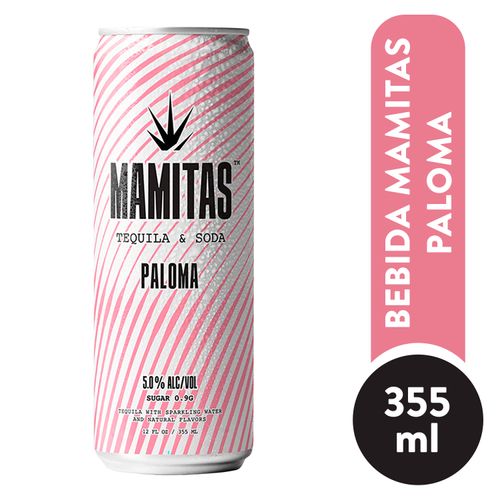 Tequila y soda Mamitas hard seltzer paloma lata - 355 ml