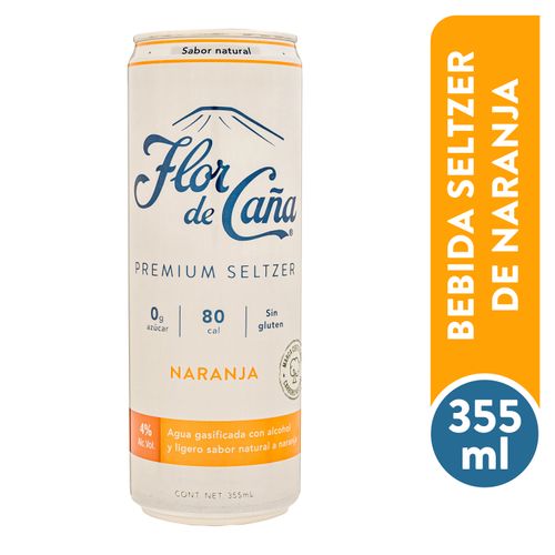 Bebida Flor De Caña Hard Seltzer Naranja -355ml