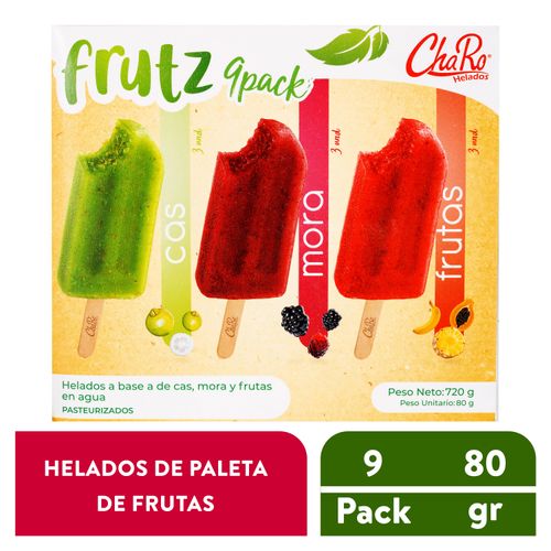 Helado Frutas 9Pack Charo 720Gr