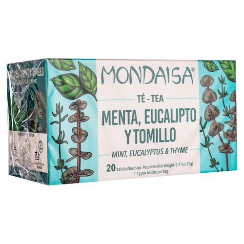 Té Mondaisa Menta Eucalipto y Tomillo 20 uds -22 g