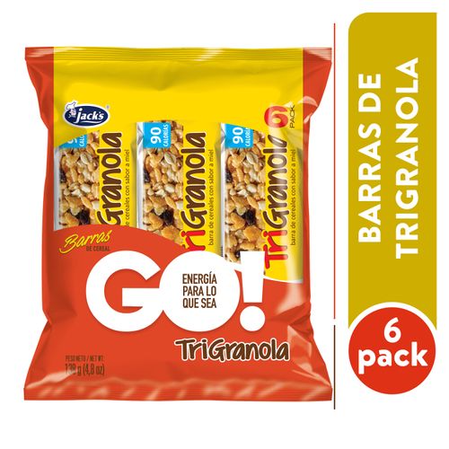 Barras de cereal Jack's trigranola 6 pack - 138 g