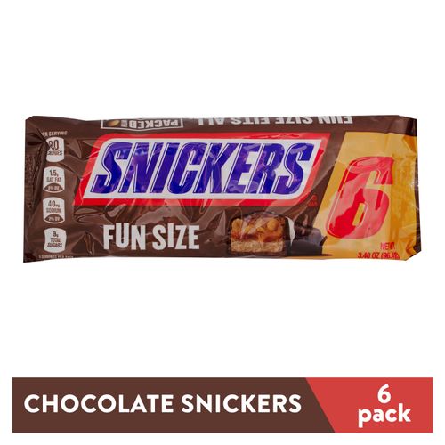 Chocolate Snicker's Fun Size 6Pack 96.4gr