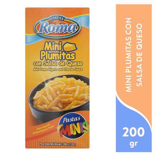 Pasta Roma Mini Plumitas Queso -200gr