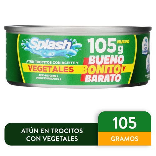 Atún Splash Trocitos Con Vegetales -105 gr