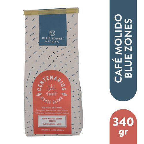 Café Bluezone House Blend Tueste Oscuro - 340 g