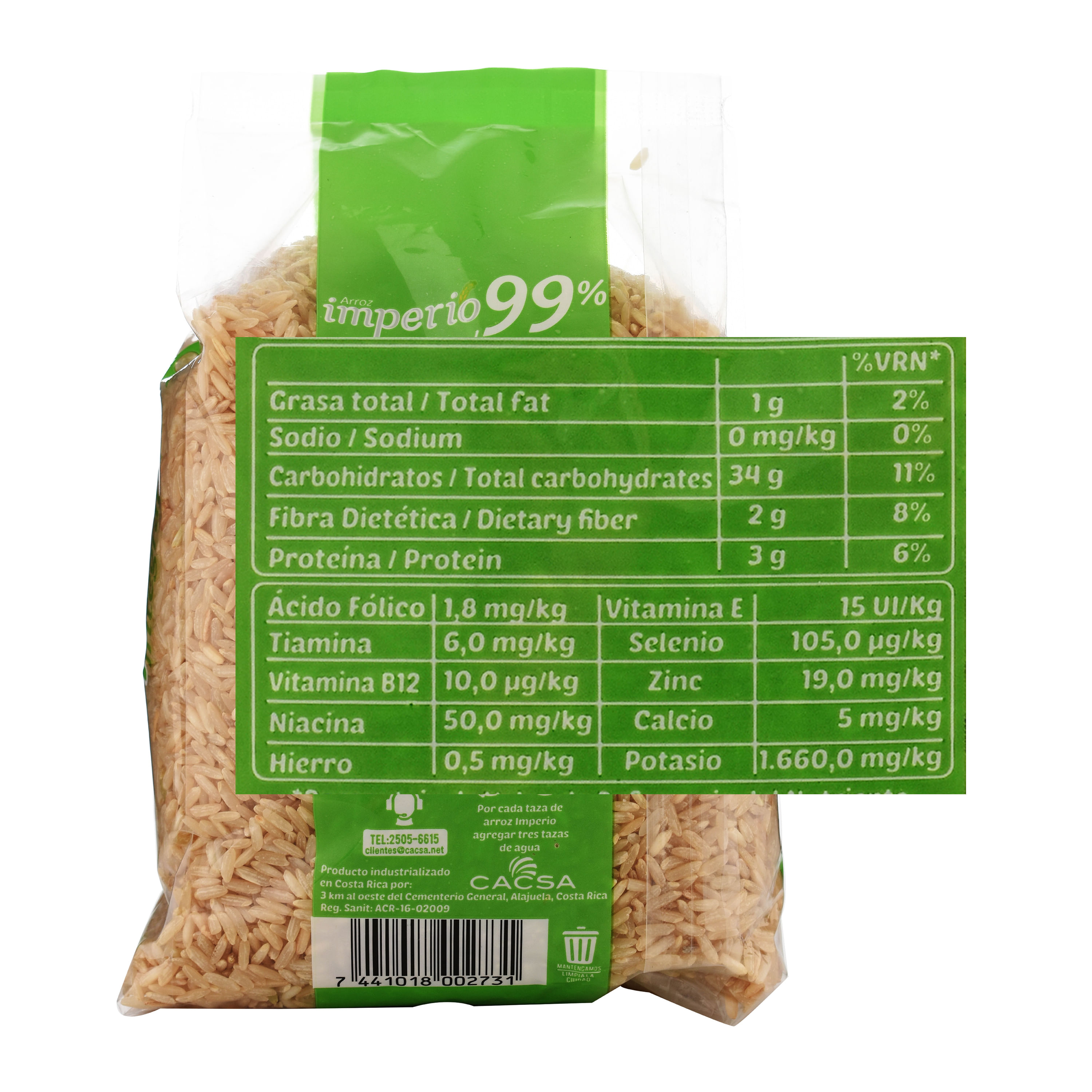 Arroz integral Bolsa 1Kg - Nutrimix