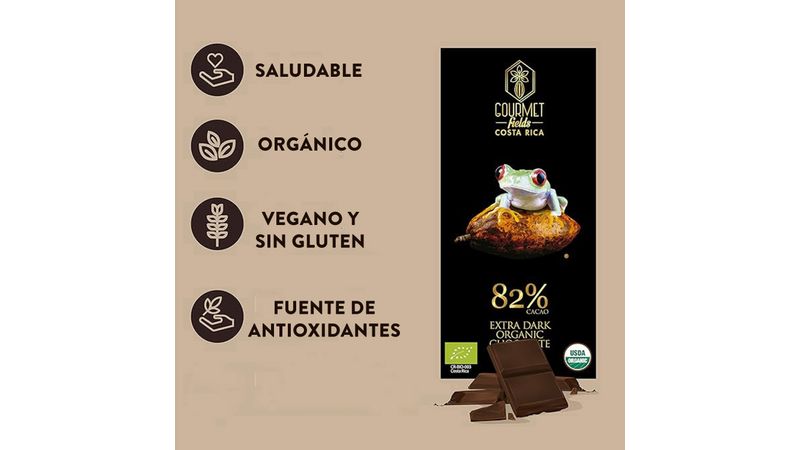Comprar Chocolate Extra Oscuro Gourmet Fields 82% De Cacao - 70Gr