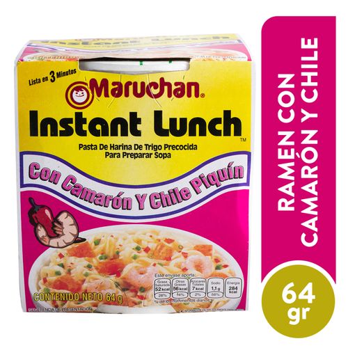 Sopa Maruchan ramen camarón picante - 64 g