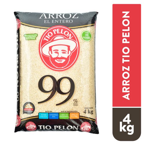 Arroz Tío Pelón 99% grano entero - 4000 g