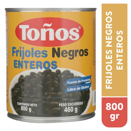 Frijoles Toños negros enteros - 800 g