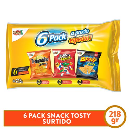 Snack Tosty Lonchera Surtida 6 Unidades - 218gr