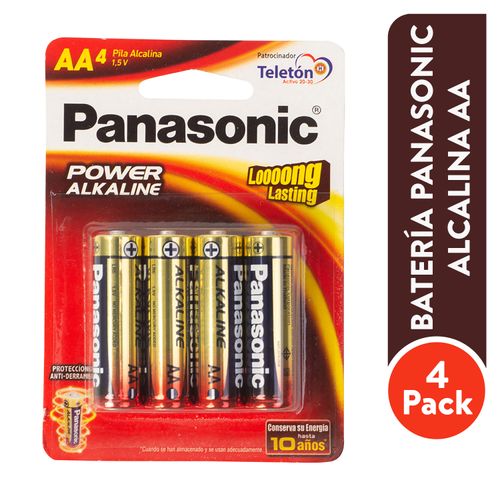 Batería Panasonic Alcalina AA - 4 Unidades