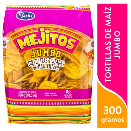 Snack Mejitos Jumbo Tortillas Tostadas Jack´S - 300Gr