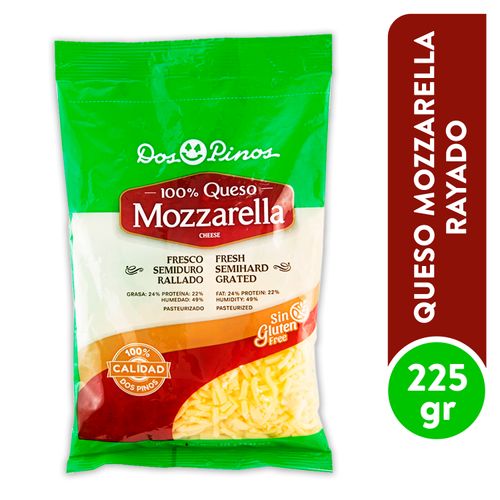 Queso Dos Pinos Mozzarella Rallado - 225 g