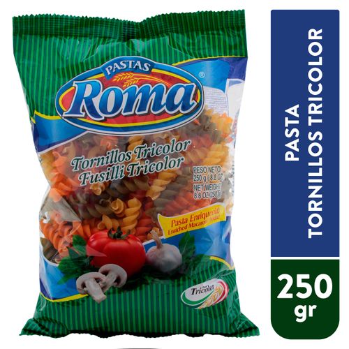 Pasta Roma Tornillos Tricolor - 250gr