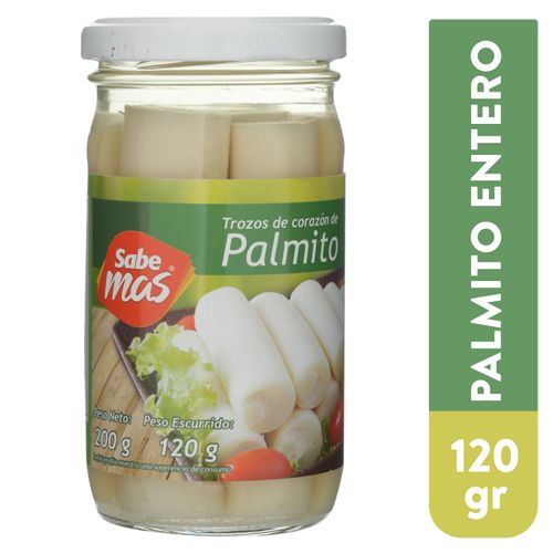 Palmito Sabemas Entero Vidrio -120gr