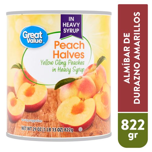 Melocotón Great Value En Mitades - 822 g