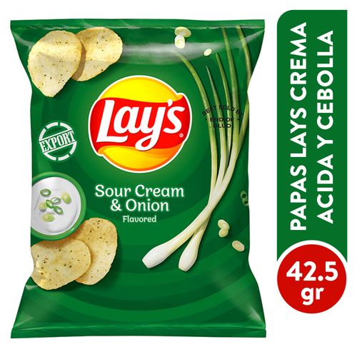 Papas Lay's frito lay sabor crema y cebolla - 42.5 g