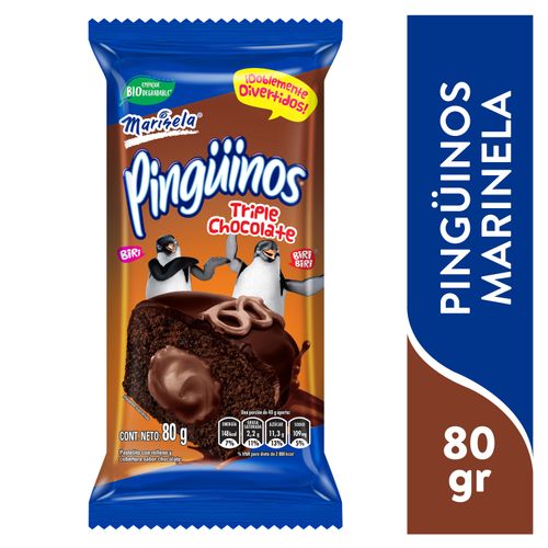 Pinguinos Marinela triple chocolate - 80 g