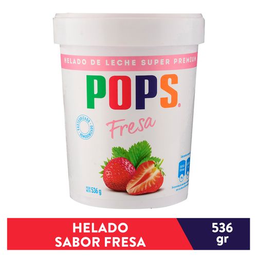 Helado Pops Fresa -536gr