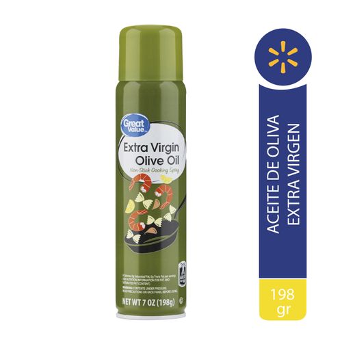 Aceite de olivo extra virgen Great Value en spray - 198 g