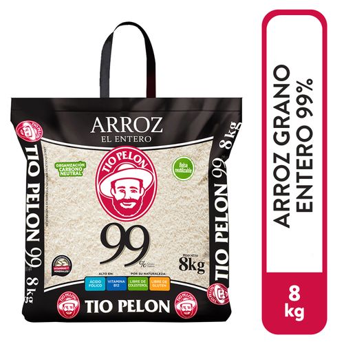 Arroz Tío Pelón 99% grano entero - 8 kg